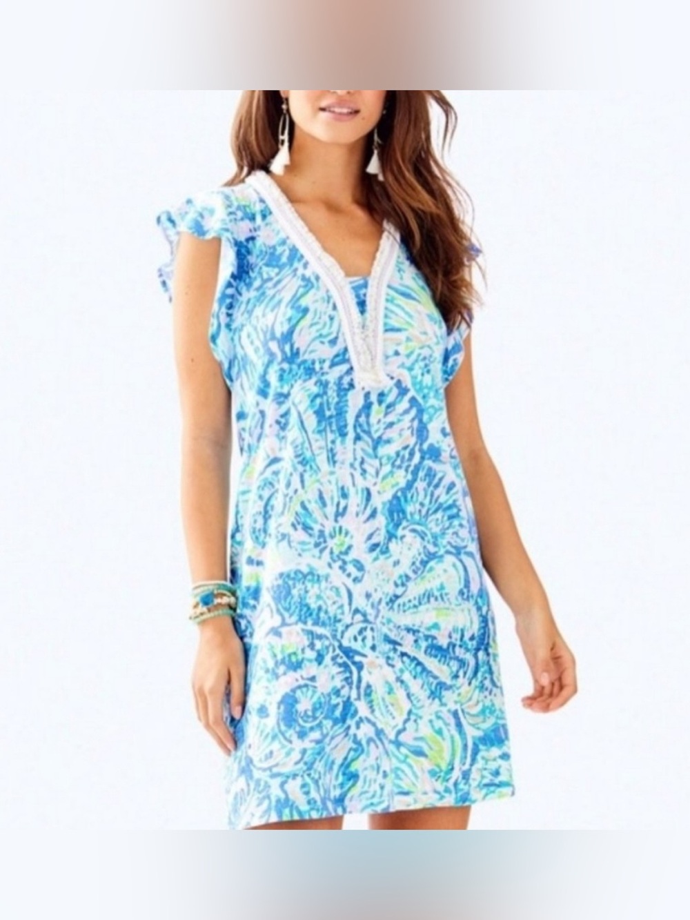 Lilly Pulitzer Zandra Dress Bennet Blue Salty Seas Size Small